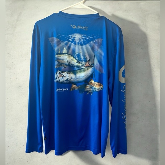 Mojo Other - Mojo Blue Performance Long-Sleeve Fishing Shirt | Size Medium